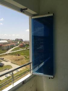Renkli Açık mavi 8 mm cam balkon